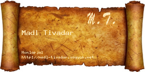 Madl Tivadar névjegykártya