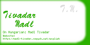 tivadar madl business card